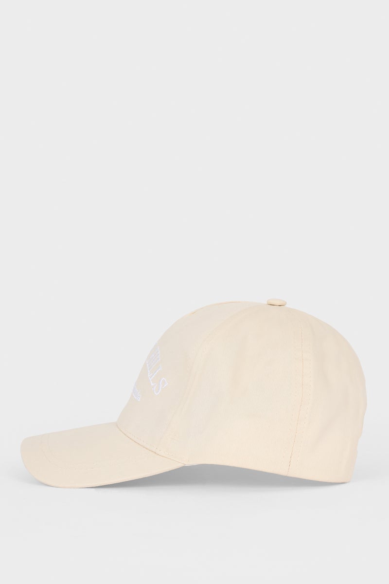 DeFacto Beige Woman Woman Cotton Embroidered Hat Casual - Image 3